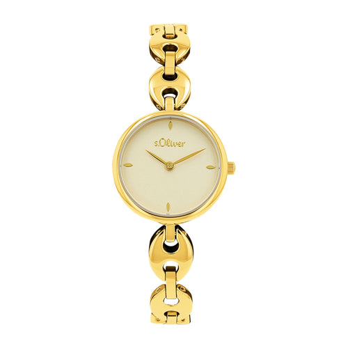 s.Oliver Damen Uhr Armbanduhr Edelstahl gold 2038586