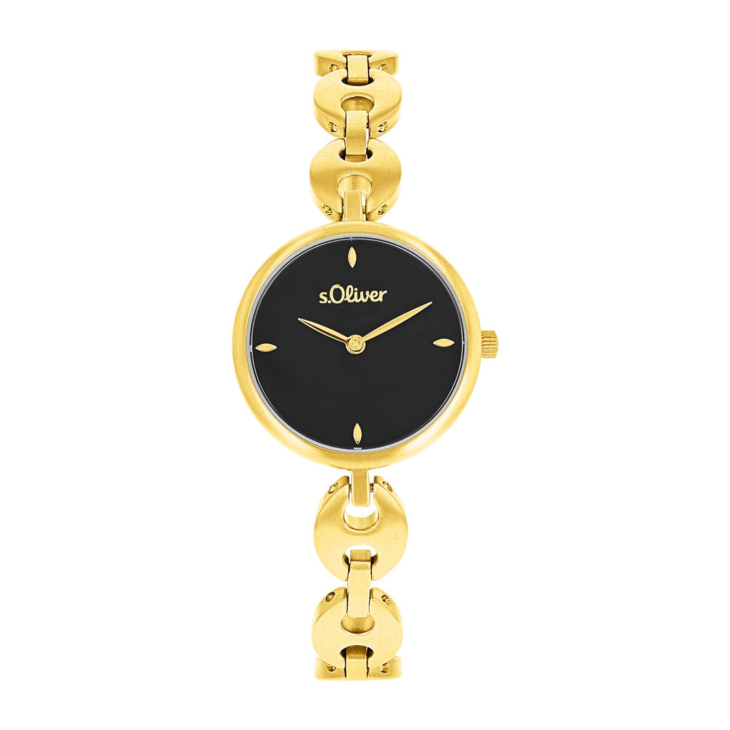 s.Oliver Damen Uhr Armbanduhr Edelstahl gold 2038587