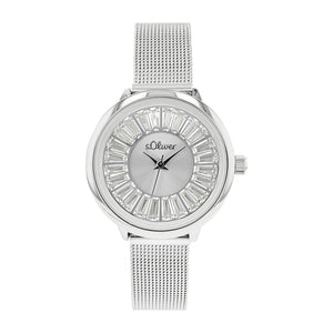 s.Oliver Damen Uhr Armbanduhr Edelstahl silber 2038589