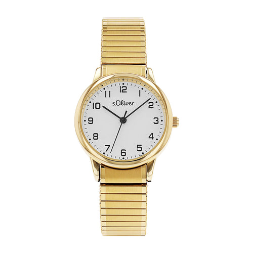 s.Oliver Damen Uhr Armbanduhr Edelstahl gold 2038597