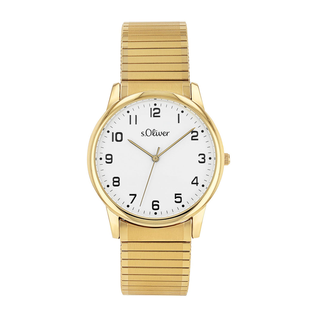 s.Oliver Damen Uhr Armbanduhr Edelstahl gold 2038599