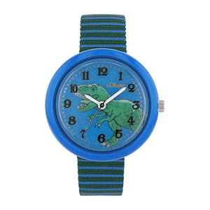 s.Oliver Kids - Boys Quarzuhr Uhr Nylon Dinosaurier 2038609