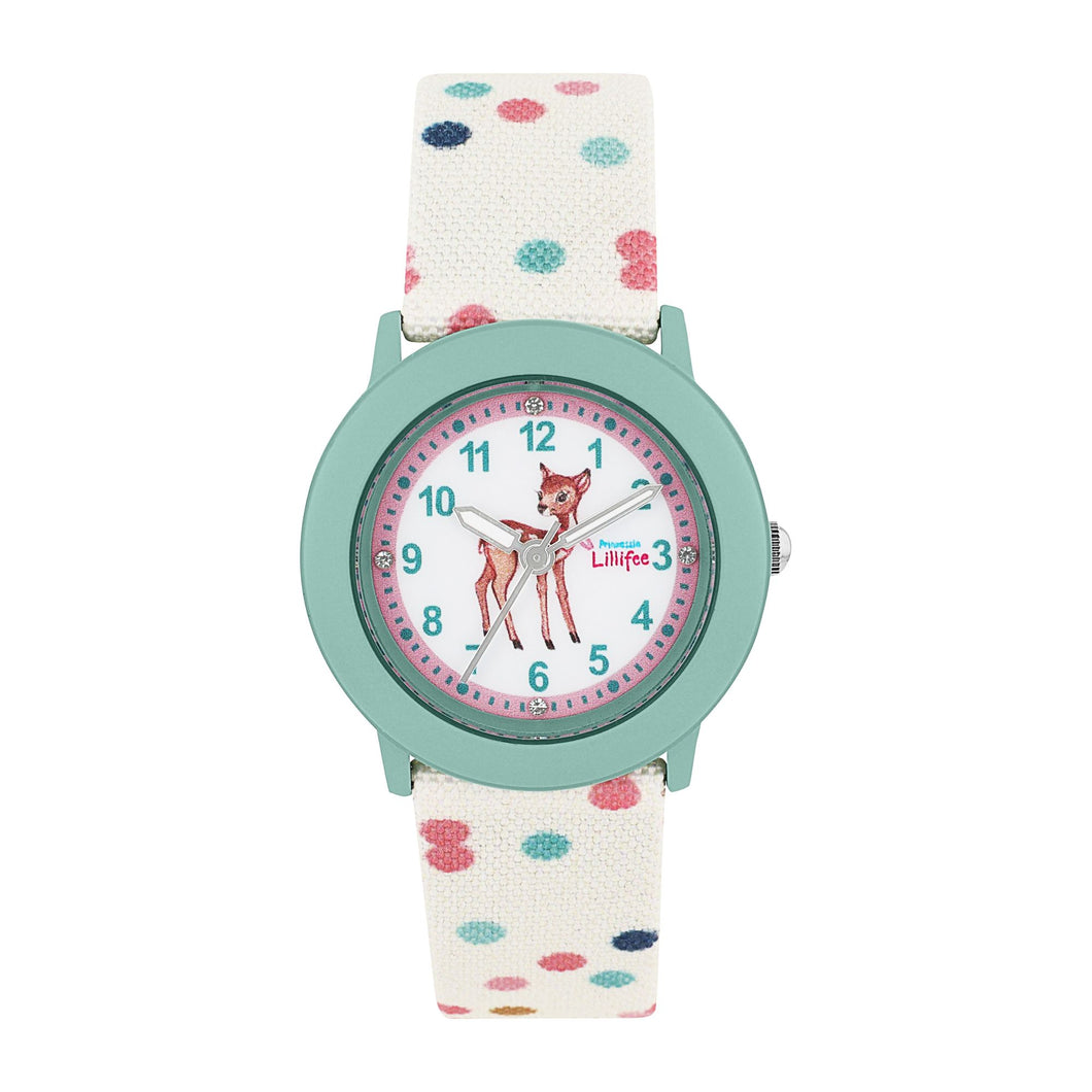 Prinzessin Lillifee Uhr Kinder Armbanduhr Mädchenuhr Textil Rehkitz  2038626