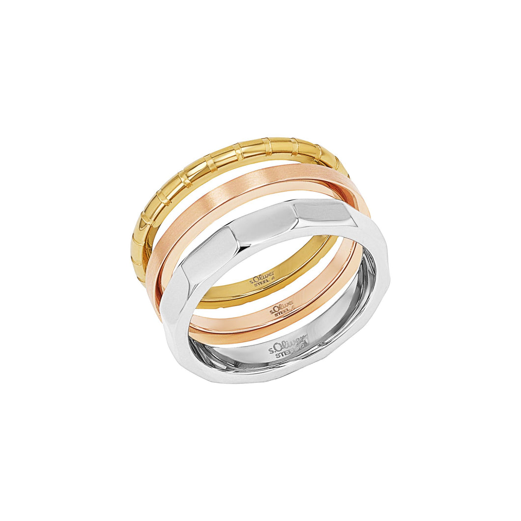 s.Oliver Jewel Damen Ring Edelstahl IP Rose+Gold 203889