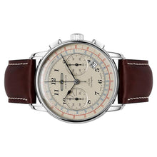 Laden Sie das Bild in den Galerie-Viewer, Zeppelin Herren Uhr Chronograph Armbanduhr LZ 126 Leder 7614-5