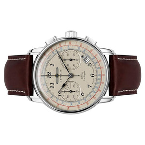 Zeppelin Herren Uhr Chronograph Armbanduhr LZ 126 Leder 7614-5