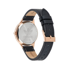 Laden Sie das Bild in den Galerie-Viewer, Adidas Damen Uhr EDITION THREE SMALL Leder schwarz AOFH22507