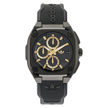 Laden Sie das Bild in den Galerie-Viewer, Adidas Unisex Uhr Chrono CITY TECH THREE Silikon schwarz AOFH24020