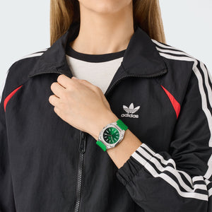 Adidas Unisex Uhr CITY TECH THIN Silikon grün AOFH24505