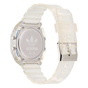 Adidas Unisex Uhr DIGITAL TWO CRYSTAL Kunststoff Transparent AOST24061