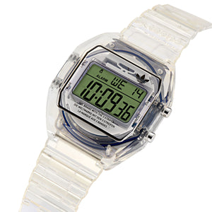 Adidas Unisex Uhr DIGITAL TWO CRYSTAL Kunststoff Transparent AOST24061