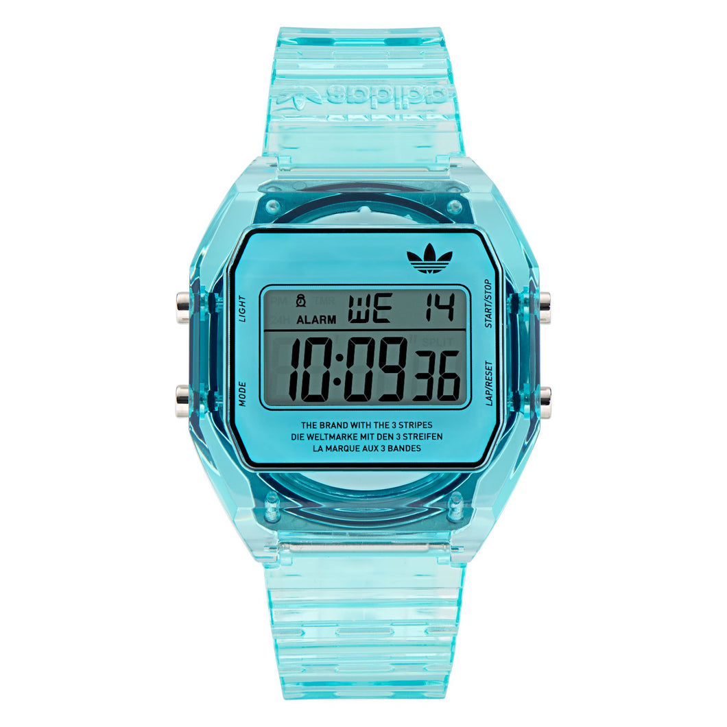 Adidas Unisex Uhr DIGITAL TWO CRYSTAL Kunststoff blau AOST24065 Preiswert24