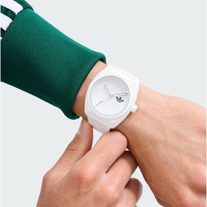 Adidas Unisex Uhr PROJECT THREE Bio-based PU-Band weiß AOST24548