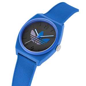 Adidas Unisex Uhr PROJECT TWO GRFX Kunststoff blau AOST24553