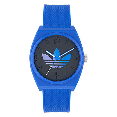 Adidas Unisex Uhr PROJECT TWO GRFX Kunststoff blau AOST24553