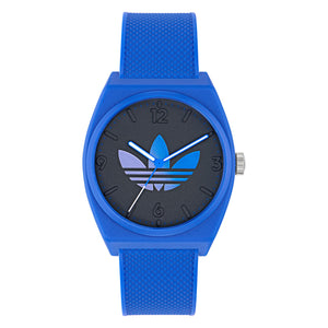 Adidas Unisex Uhr PROJECT TWO GRFX Kunststoff blau AOST24553