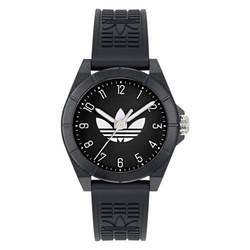 Adidas Unisex Uhr PROJECT FOUR Kunststoff schwarz AOST24568