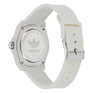 Adidas Unisex Uhr PROJECT FOUR Kunststoff weiß AOST24570