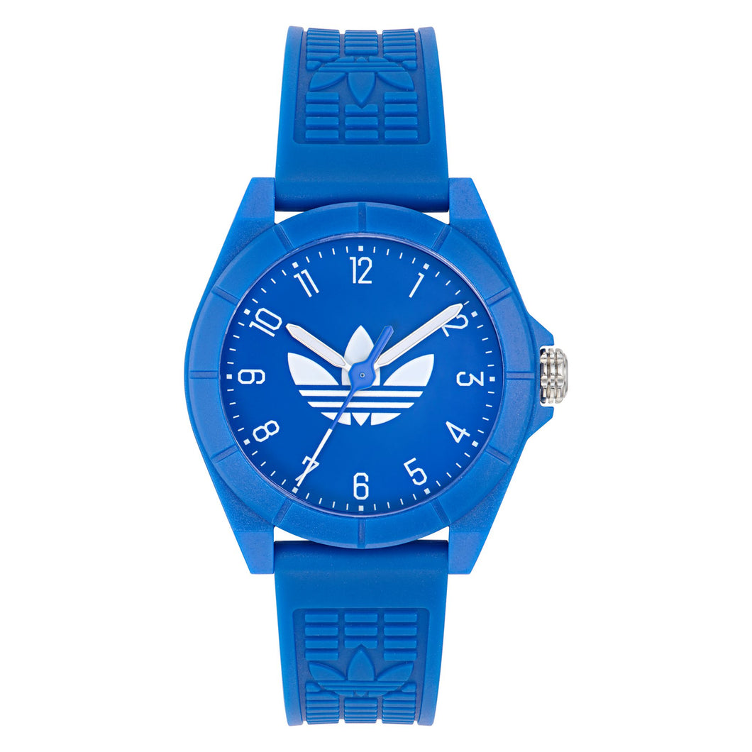 Adidas Unisex Uhr PROJECT FOUR Kunststoff blau AOST24571