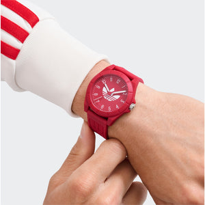 Adidas Unisex Uhr PROJECT FOUR Kunststoff rot AOST24573