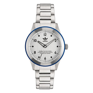 Adidas Unisex Uhr CODE THREE Edelstahl silber AOSY22518