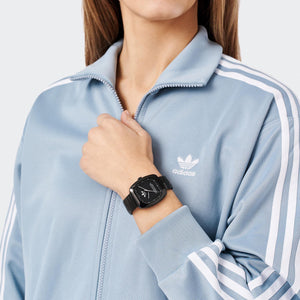 Adidas Unisex Uhr RETRO WAVE ONE Edelstahl schwarz AOSY24026