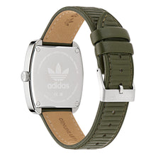 Laden Sie das Bild in den Galerie-Viewer, Adidas Unisex Uhr RETRO WAVE ONE Leder grün AOSY24526