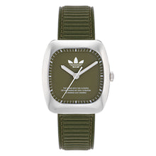 Laden Sie das Bild in den Galerie-Viewer, Adidas Unisex Uhr RETRO WAVE ONE Leder grün AOSY24526