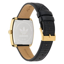 Laden Sie das Bild in den Galerie-Viewer, Adidas Unisex Uhr RETRO WAVE ONE Leder schwarz AOSY24528