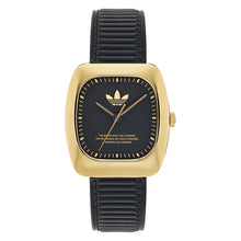 Laden Sie das Bild in den Galerie-Viewer, Adidas Unisex Uhr RETRO WAVE ONE Leder schwarz AOSY24528