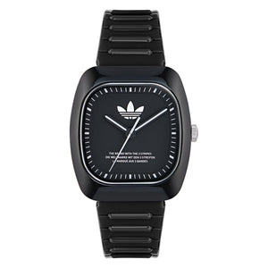 Adidas Unisex Uhr RETRO WAVE TWO Silikon schwarz AOSY24531