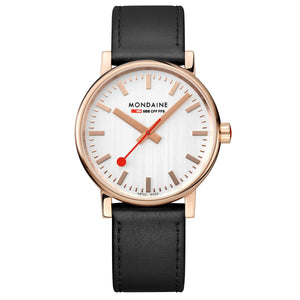 Mondaine Herren Uhr Classic Armbanduhr 40 mm MSE.40112.LB Leder