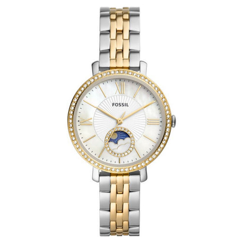 Fossil Damen Uhr Armbanduhr Edelstahl Bicolor ES5166 JACQUELINE