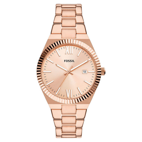 Fossil Damen Uhr Armbanduhr Edelstahl Rosé ES5258 Scarlette