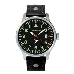 Aristo Herren Messerschmitt Uhr Fliegeruhr Automatik ME-6332ABD Leder