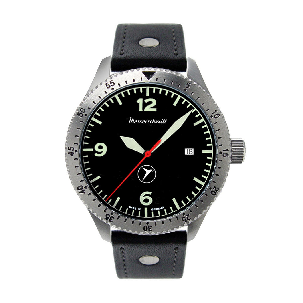 Aristo Herren Messerschmitt Uhr Fliegeruhr ME-98152LB Leder