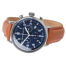 Laden Sie das Bild in den Galerie-Viewer, Aristo Herren Messerschmitt Uhr Chronograph Fliegeruhr ME108-80L Leder