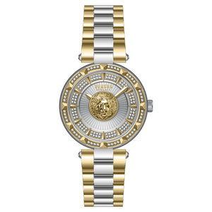 Versus by Versace Damen Uhr Armbanduhr Crystal Sertie VSPQ14121-1 Edelstahl