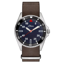 Laden Sie das Bild in den Galerie-Viewer, s.Oliver Herren Uhr Armbanduhr Leder SO-3129-LQ