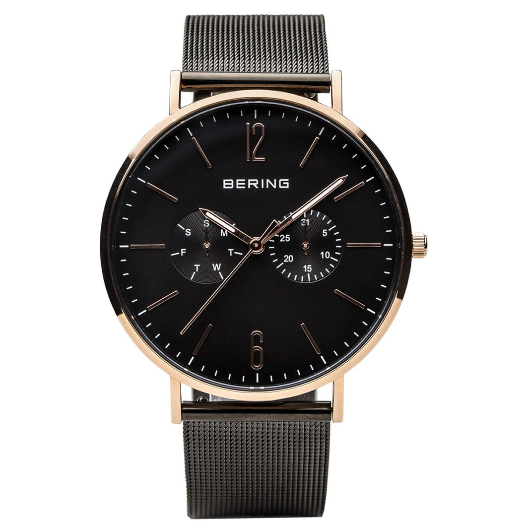 Bering Herren Uhr Armbanduhr Classic Multifunktion  - 14240-163  Meshband