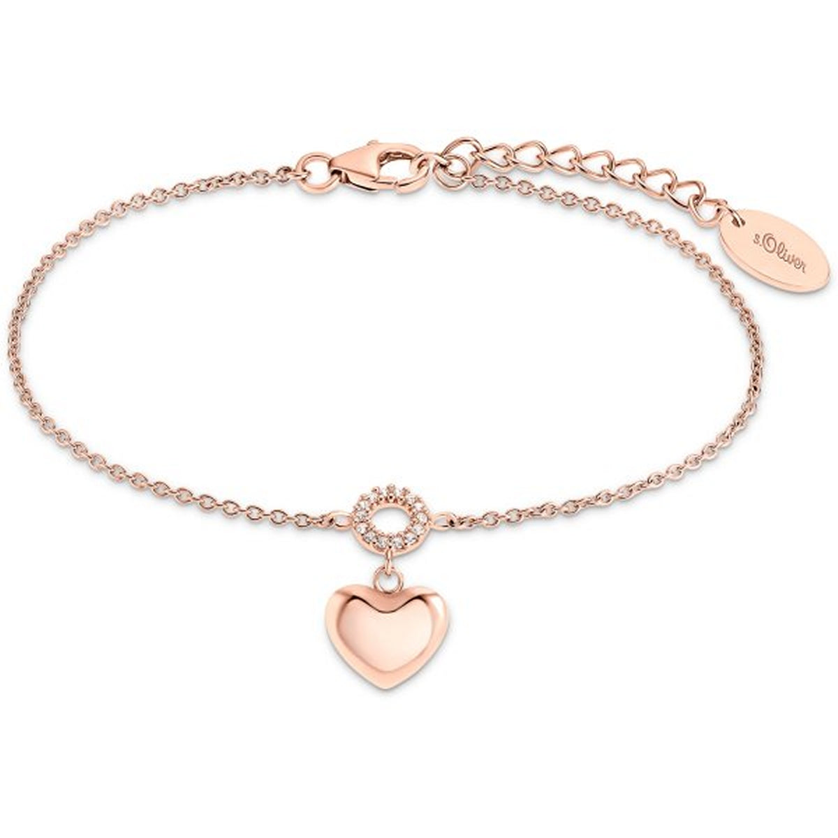s.Oliver Jewel rosegold Preiswert24 2032597 Silber – Herz Armkette Damen Armband