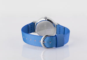 JACQUES FAREL Kinder-Armbanduhr Analog Quarz Jungen Textilband KOP 03 blau