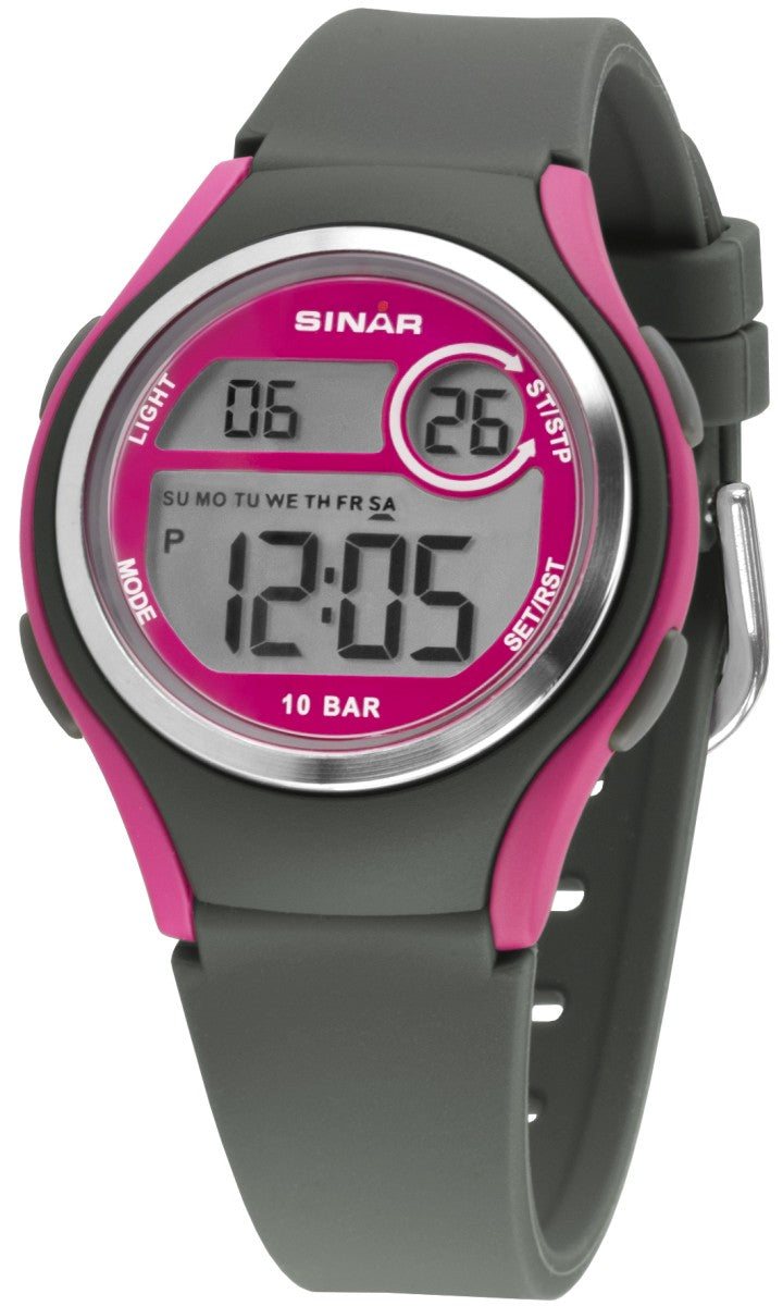 SINAR Jugenduhr Armbanduhr Digital Quarz Preiswert24 g – XE-64-8 Mädchen Silikonband