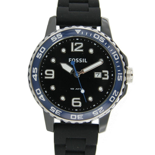 Fossil Herren Uhr Armbanduhr Keramik Silikon CE5004