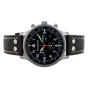 Aristo Herren Messerschmitt Uhr Fliegeruhr Chronograph ME-3H202 Leder