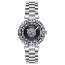 Laden Sie das Bild in den Galerie-Viewer, Versus by Versace Damen Uhr Armbanduhr Crystal Sertie VSPQ13921 Edelstahl