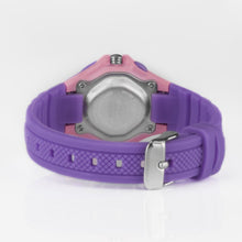 Laden Sie das Bild in den Galerie-Viewer, SINAR Jugenduhr Armbanduhr Analog Quarz Mädchen Silikonband XB-17-7 Violett Rosa