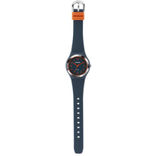 Laden Sie das Bild in den Galerie-Viewer, SINAR Jugenduhr Armbanduhr Analog Quarz Jungen Silikonband XB-48-12 dunkelblau orange